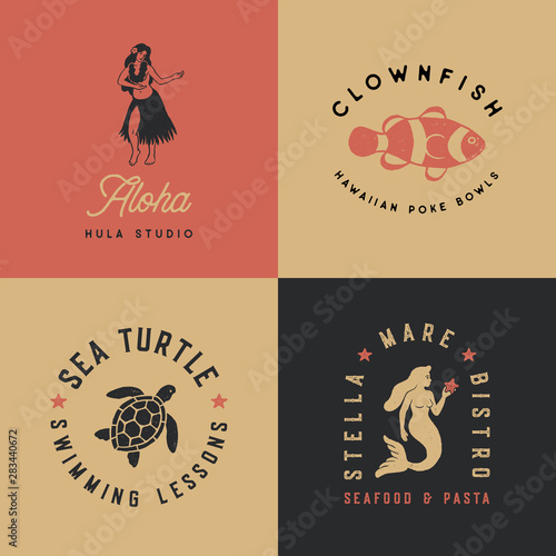 Vintage Tropical Illustrations