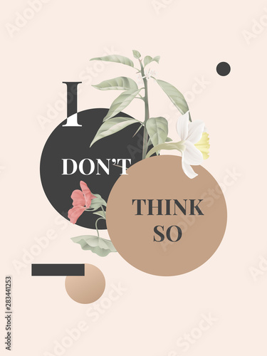 Botanical typographic poste...