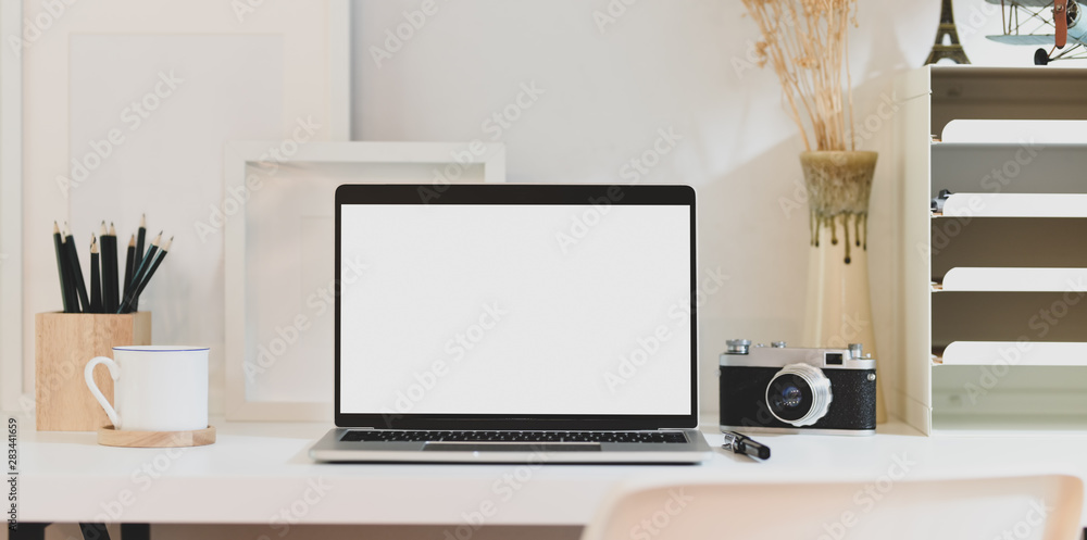 Professional photographer creative studio with office supplies Professional photographer creative studio with office supplies