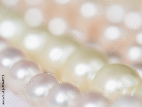 White pearls texture. Soft focus macro background