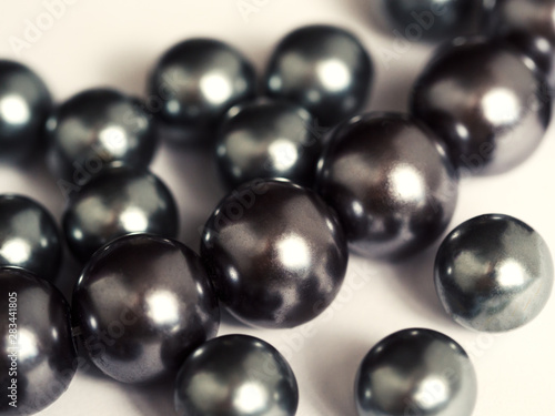 Black pearls texture. © artsandra