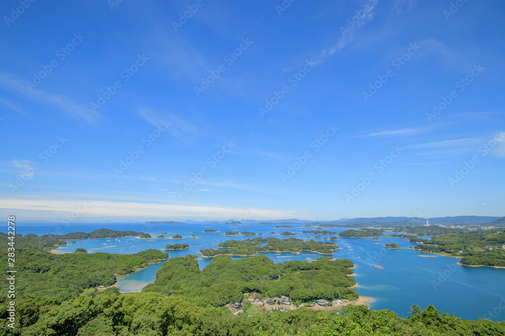 夏の展海峰　長崎県佐世保市　九十九島　Nagasakiken  Kujukushima