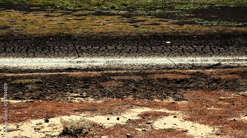 Very dry Lake Apex in Gatton, Lockyer Valley Region, Queensland after no rain for a long time. photo