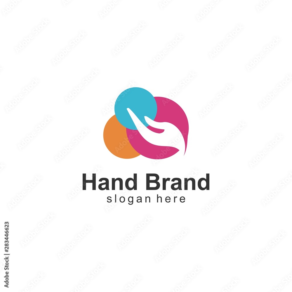 Fototapeta premium HAND LOGO TEMPLATE DESIGN VECTOR