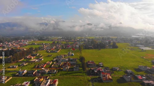 Clouds over the Mountais at the morning in Tenancingo Mexico photo