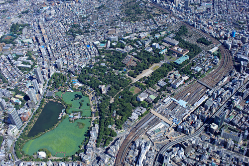 Schilderij op canvas 上野恩賜公園全景／Aerial view