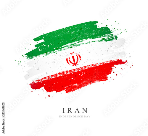 Flag of Iran. Vector illustration on a white background.