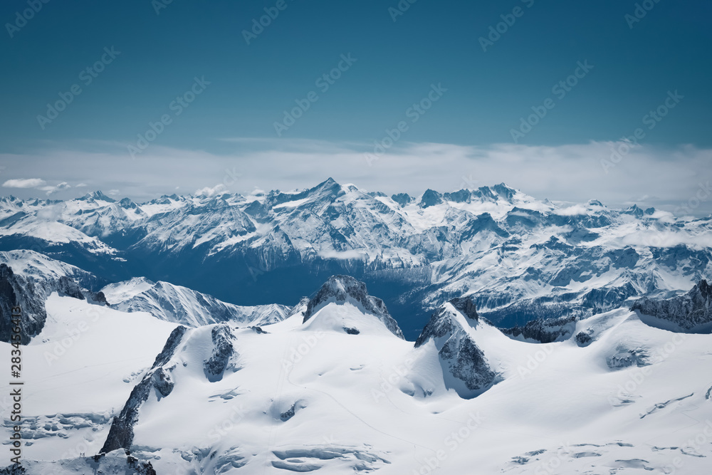 Snow covered French Alps Snow covered French Alps