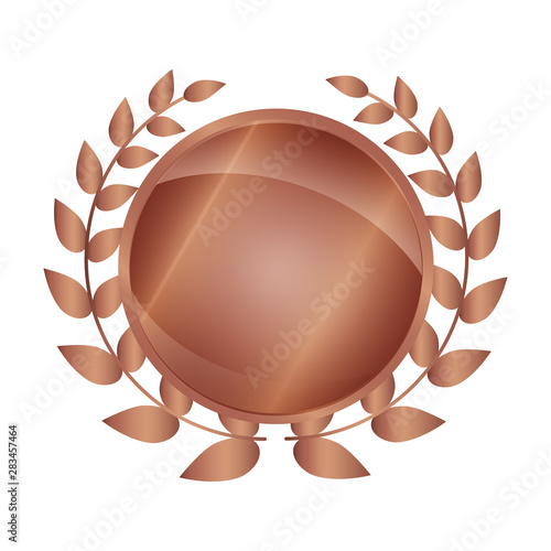 Medaille Lorbeeren - bronze 3D
