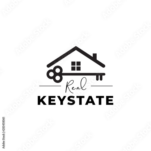 Key logo design template vector isolated illustration