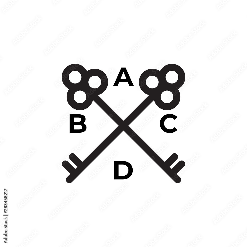 Key logo design template vector isolated illustration Key logo design template vector isolated illustration