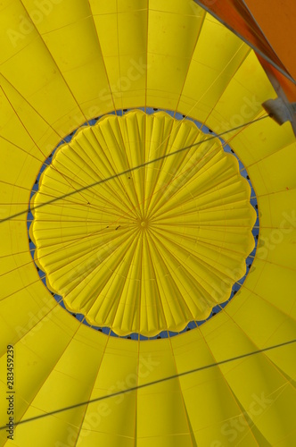 Yellow hot air balloon