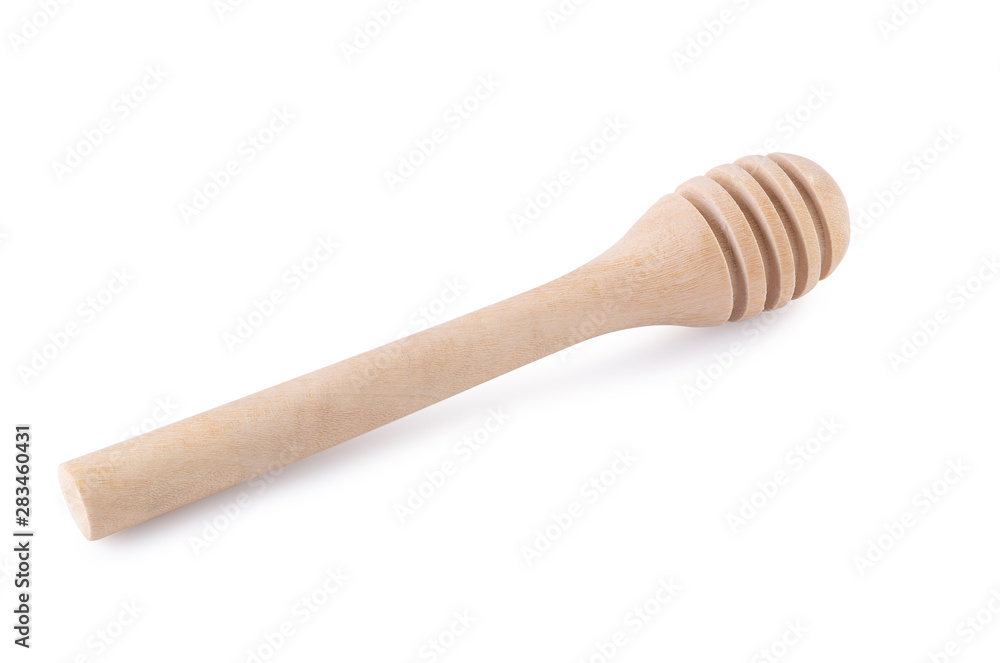 Honey dipper or spoon made from wooden isolated on white background. Honey dipper or spoon made from wooden isolated on white background.