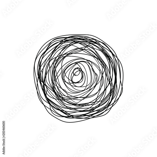 Abstract scribble Hand draw...