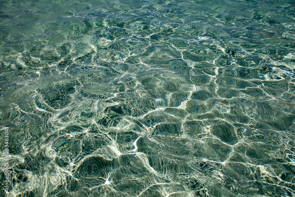 Surface of transparent water on the beach. Surface of transparent water on the beach.