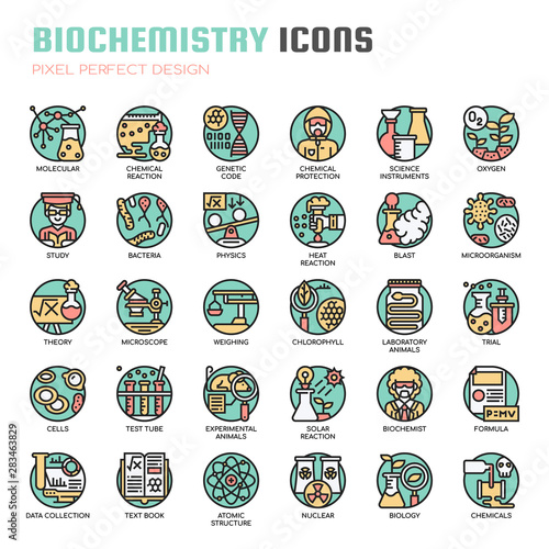 Biochemistry , Thin Line and Pixel Perfect Icons