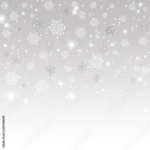 Wallpaper Mural Abstract Winter Background With Christmas Snowflakes Torontodigital.ca