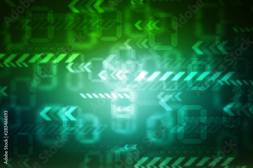 2d illustration Abstract futuristic electronic circuit technology background