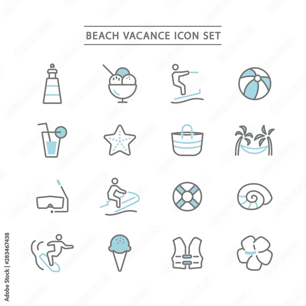 BEACH ICON SET BEACH ICON SET