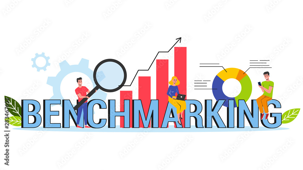 Benchmarking web banner concept. Idea of business Benchmarking web banner concept. Idea of business