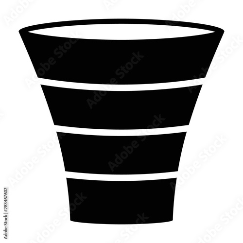 Sales lead funnel process diagram flat vector icon for business apps and websites