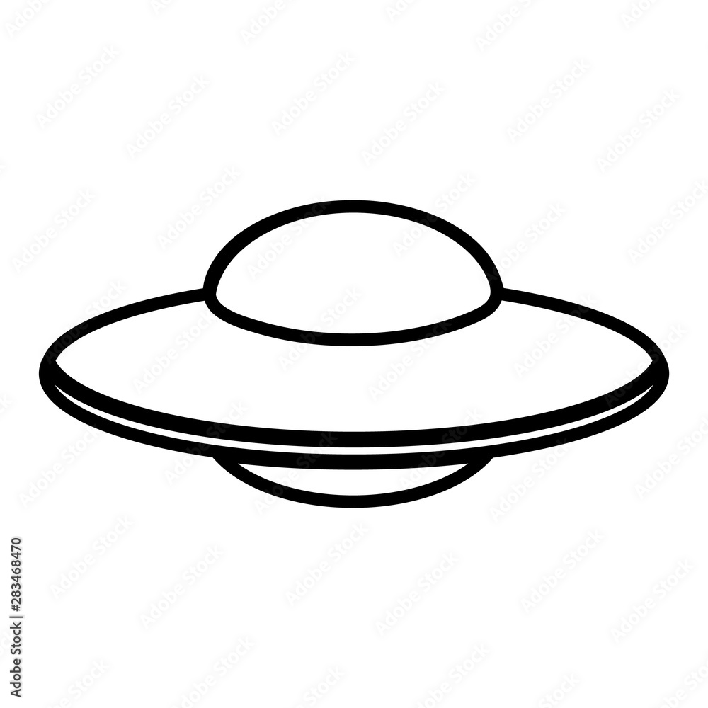 UFO line icon, logo isolated on white background UFO line icon, logo isolated on white background