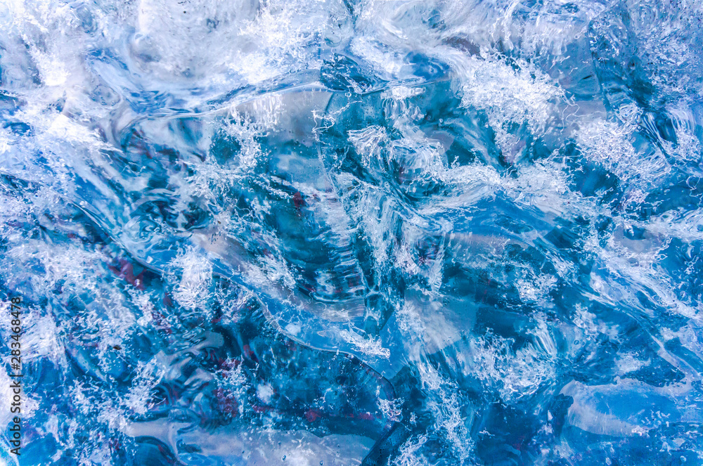 Fototapeta premium blue texture of ice