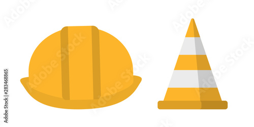 Safety helmet and cone