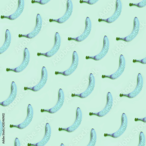 Green bananas background. Fashion  trendy design element