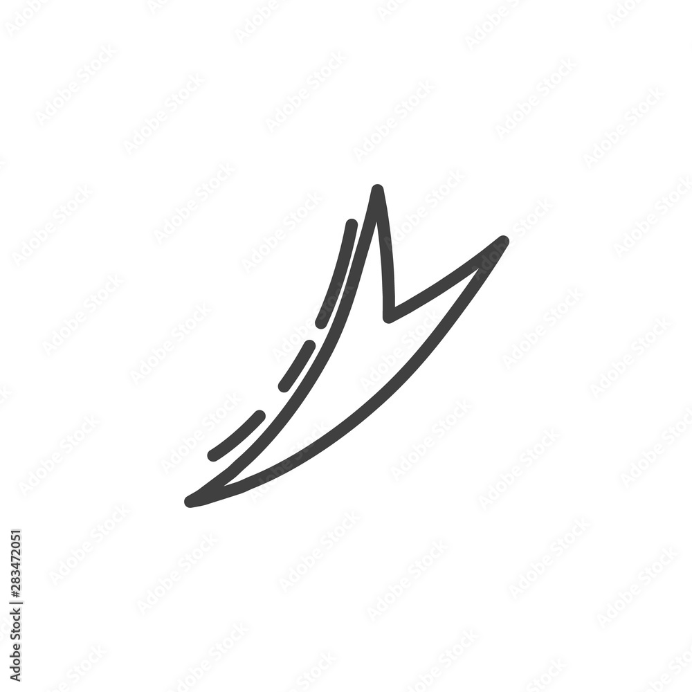 Arrow down cursor line icon. linear style sign for mobile concept and web design. Down point arrow outline vector icon. Symbol, logo illustration. Vector graphics Arrow down cursor line icon. linear style sign for mobile concept and web design. Down point arrow outline vector icon. Symbol, logo illustration. Vector graphics