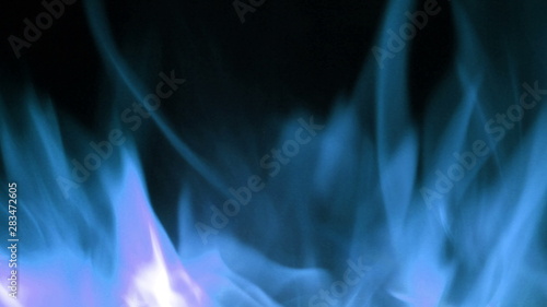 Blue Fire Flames in Super Slow Motion, Shooted with High Speed Cinema Camera