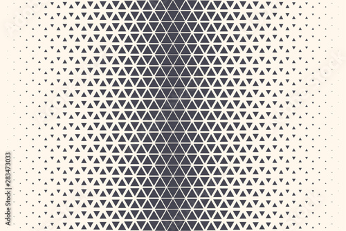 Triangle Shapes Vector Abstract Geometric Technology Extreme Sports Background. Halftone Triangular Retro Simple Pattern Backdrop. Minimal 80s Style Trigon Dynamic Tech Wallpaper