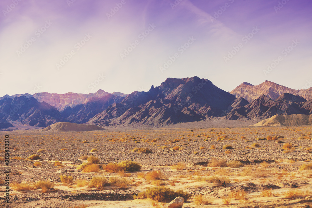 desert mountains sunrise