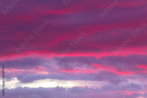 Beautiful clouds at sunset as a background