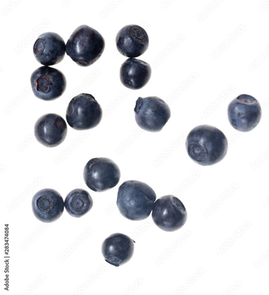Ripe blueberries on a white background Ripe blueberries on a white background
