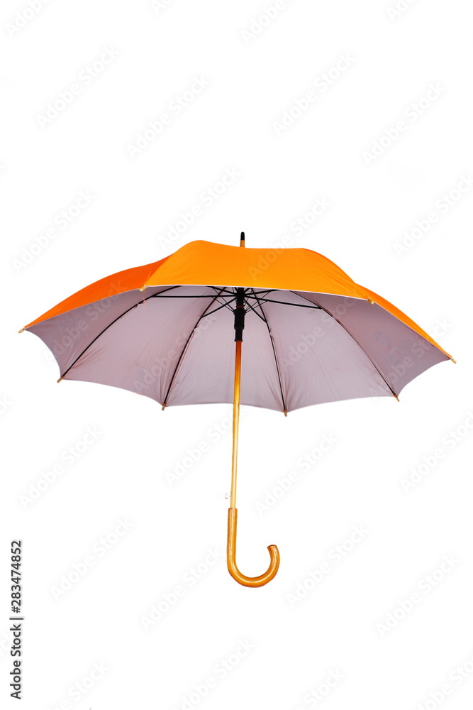 Orange umbrella on a white background Orange umbrella on a white background