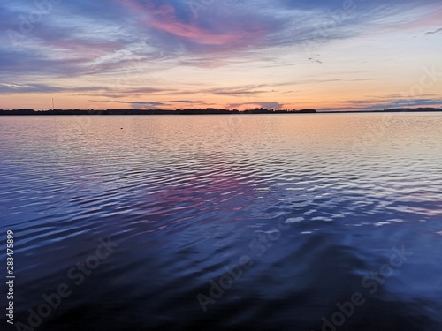 sunset over the sea