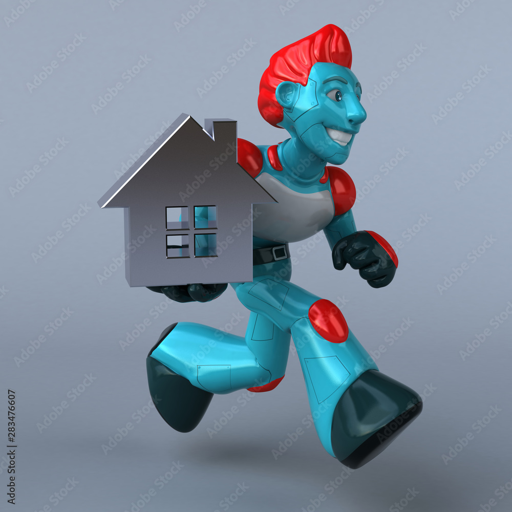 Red Robot - 3D Illustration