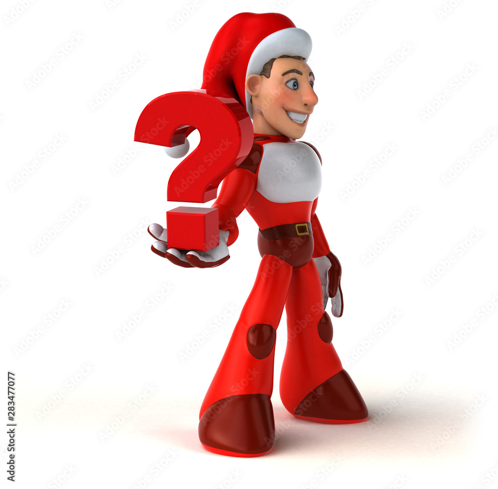 Fun Super Santa Claus - 3D Illustration Fun Super Santa Claus - 3D Illustration