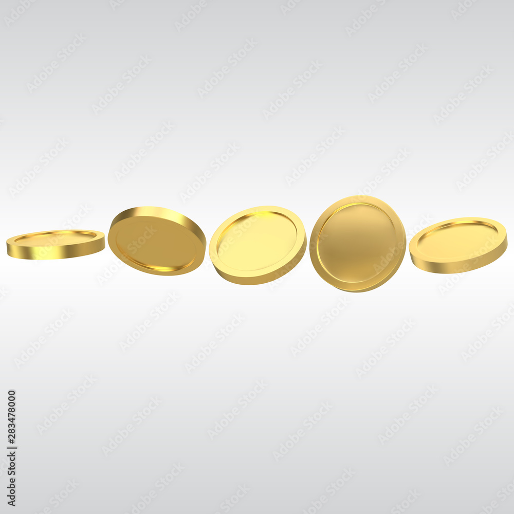 Realistic Golden coins. 3d vector icon set. Realistic Golden coins. 3d vector icon set.