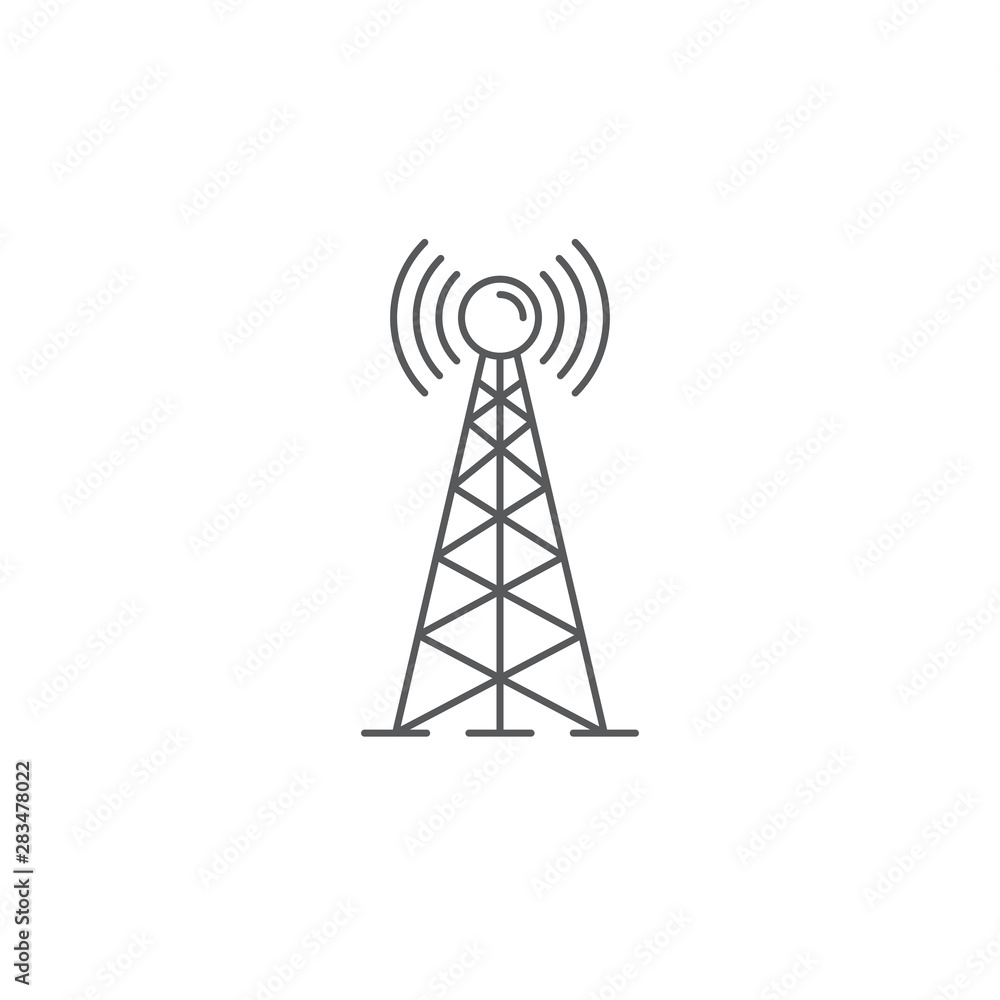 Radio Antenna vector icon symbol isolated on white background Radio Antenna vector icon symbol isolated on white background