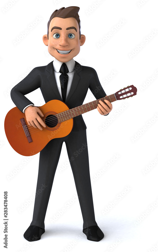 Obraz premium Fun businessman - 3D Illustration