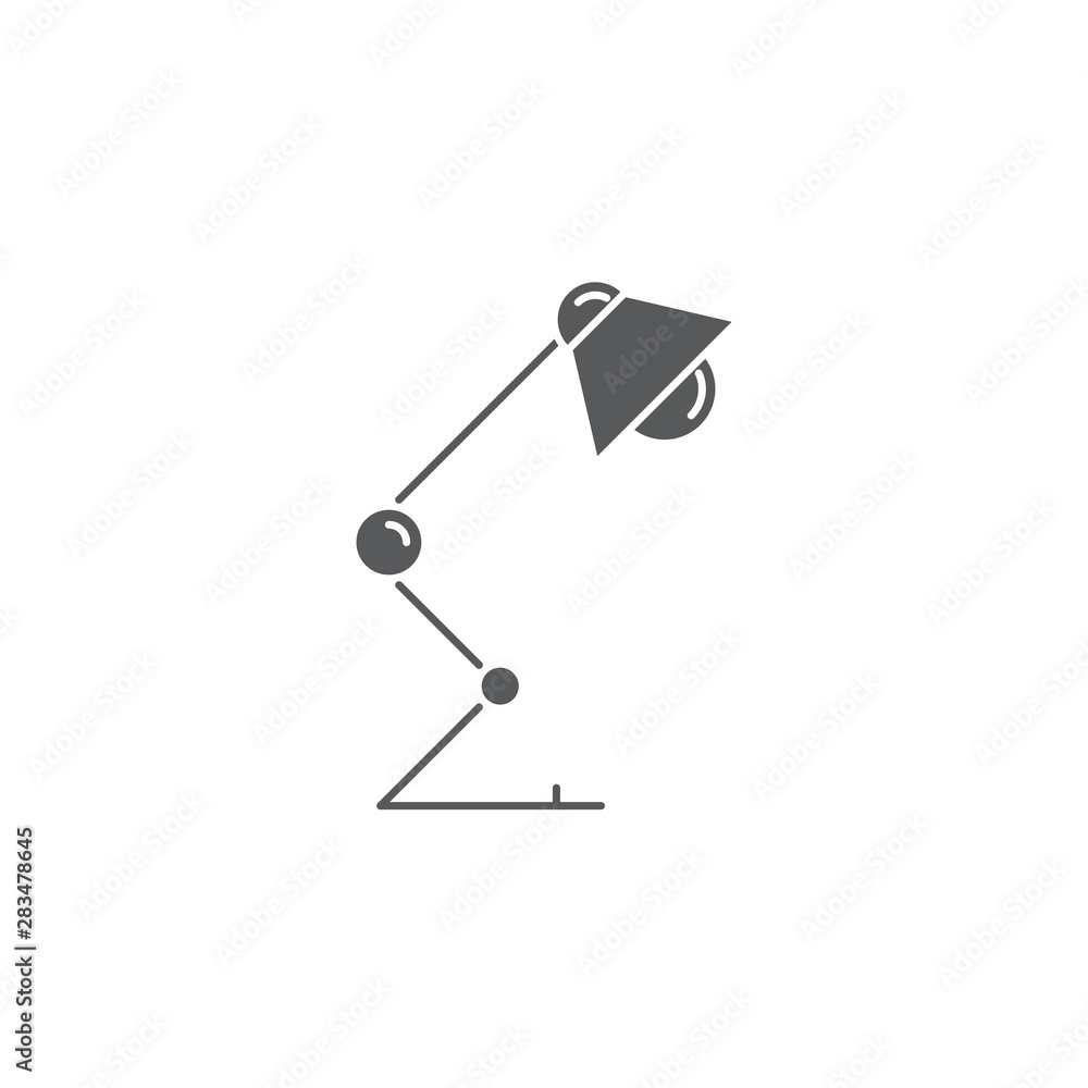 Table lamp vector icon isolated on white background Table lamp vector icon isolated on white background