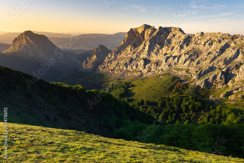 Sunset from Urkiolamendi mountain, Vizcaya, Spain