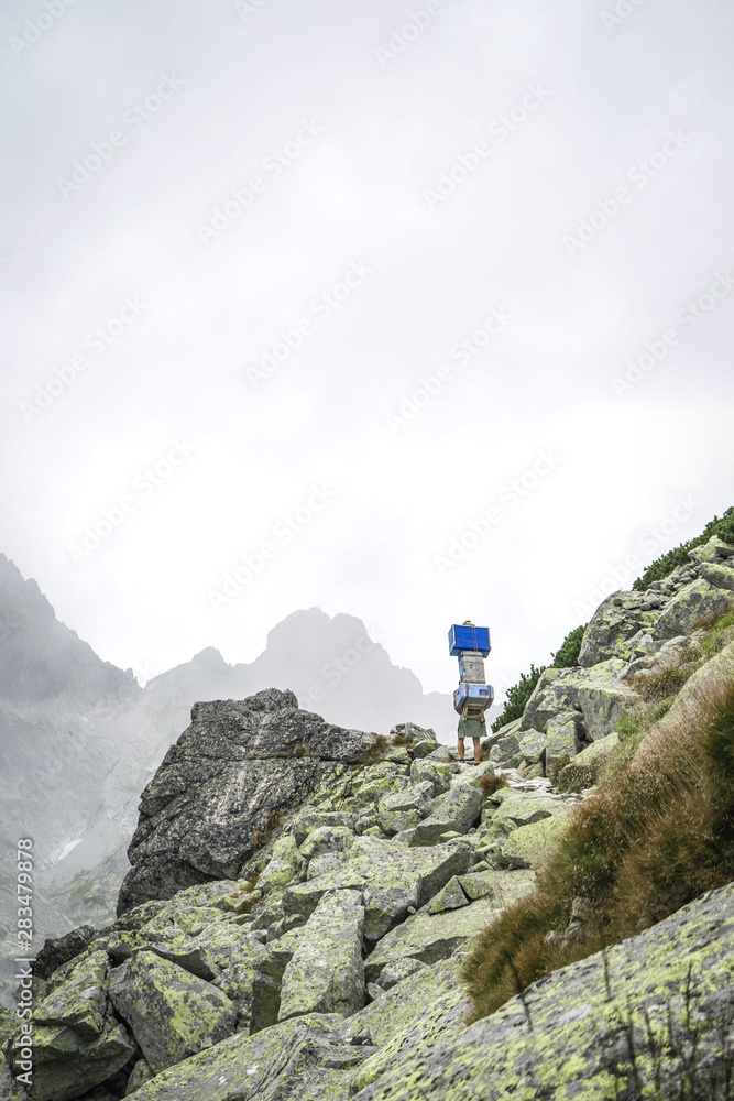 Sherpa Walking In High Tatras Slovakia Sherpa Walking In High Tatras Slovakia