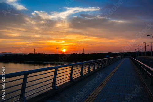 sunset on the sea  Fukuoka Japan