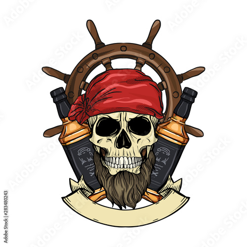 Sketch pirate skull