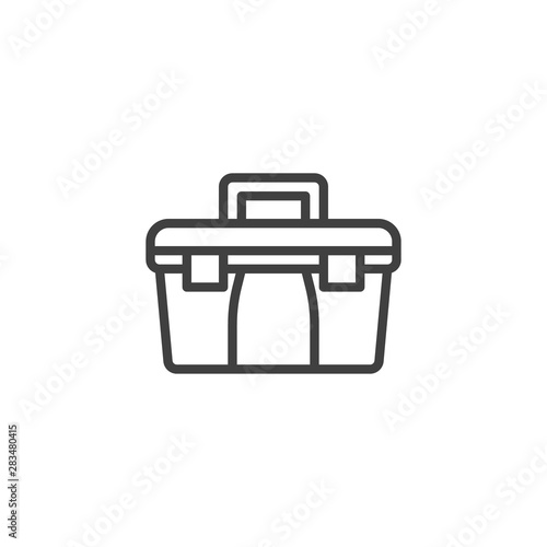 Toolbox line icon. linear style sign for mobile concept and web design. Toolkit outline vector icon. Symbol, logo illustration. Vector graphics