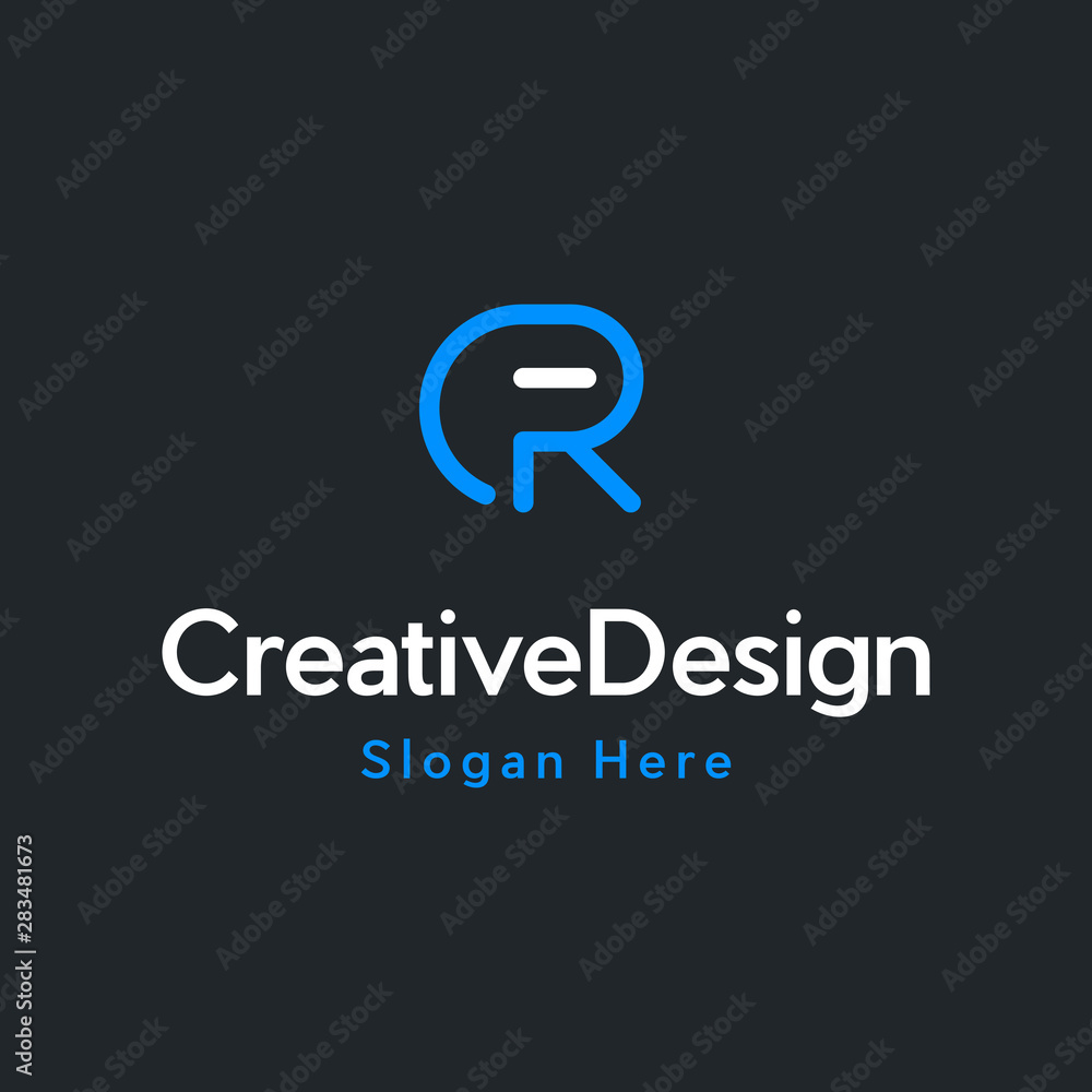 Premium vector abstract modern R letter logo design, Line letter R logotype. Premium vector abstract modern R letter logo design, Line letter R logotype.