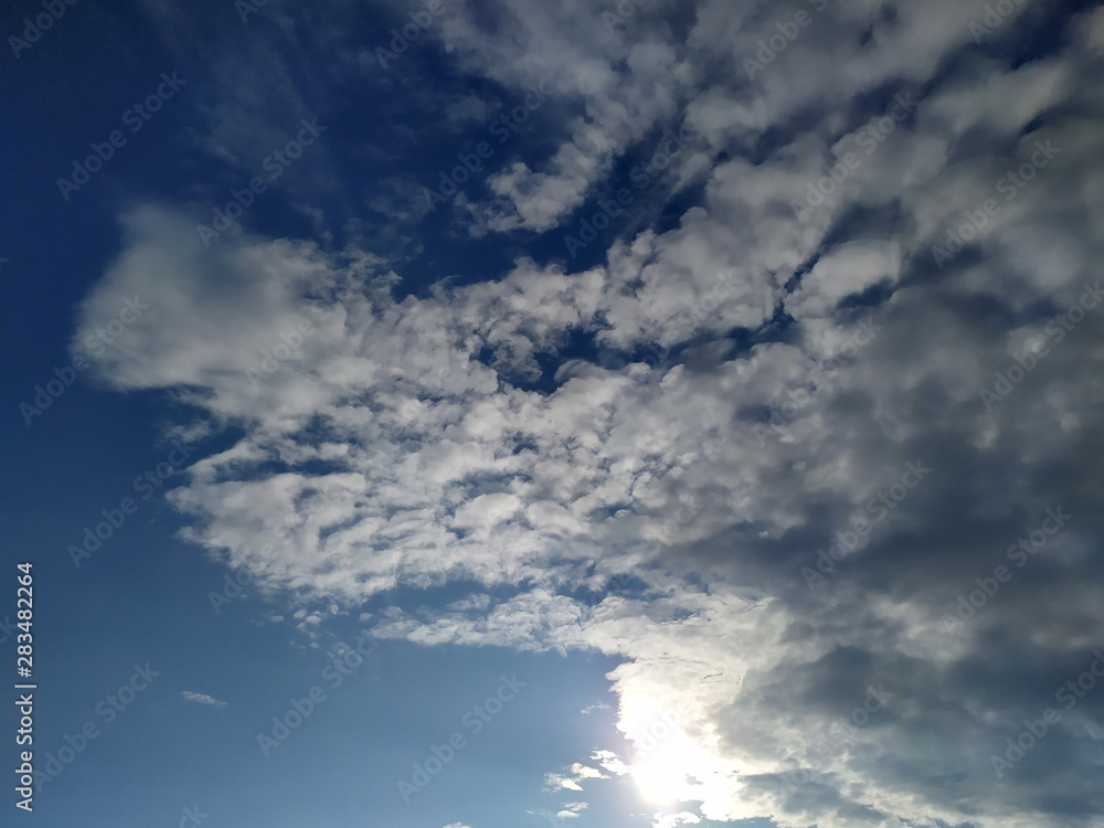 rainy clouds flying in the blue sky rainy clouds flying in the blue sky